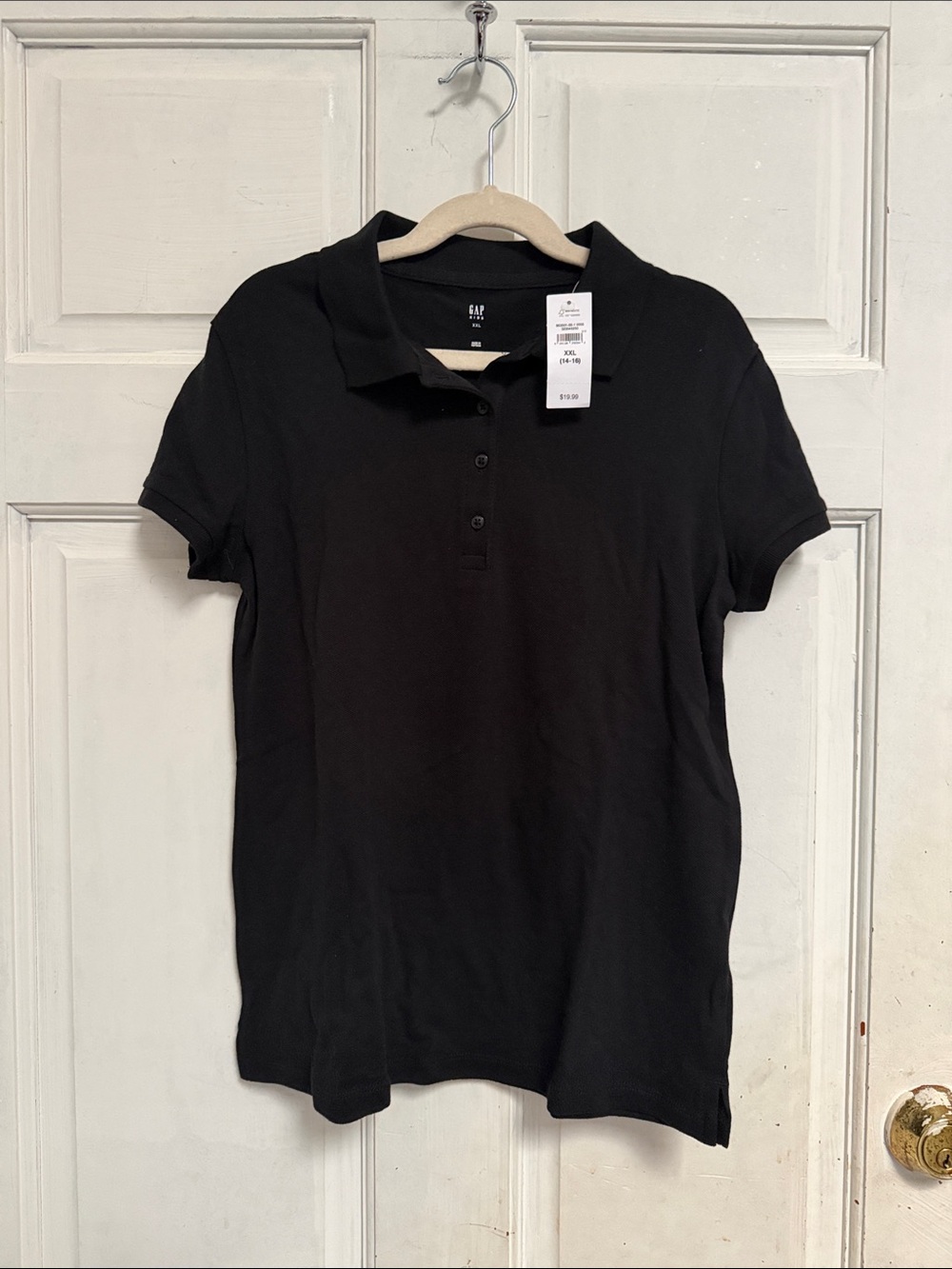 NWT GAP Black Polo - Short Sleeve Collared Knit